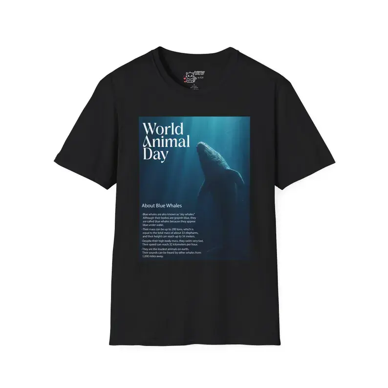 World Animal Day T-Shirt | Blue Whale